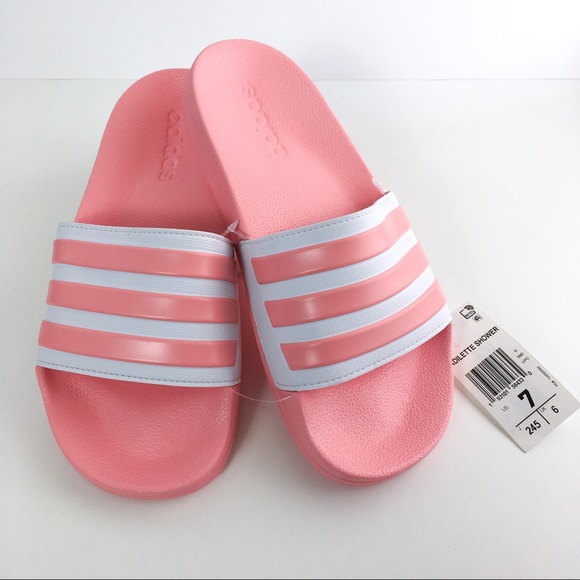 adidas adilette pink slides